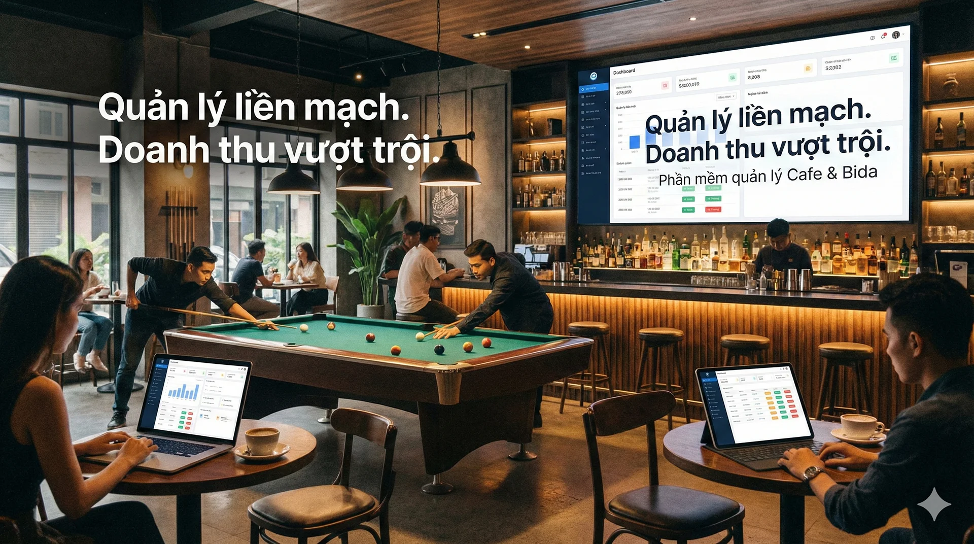 Phần mềm quản lý quán bida và cafe - CBM DINN